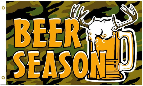 BEER SEASON DRINKING (3ft X 5ft) FLAG