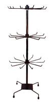 BLACK THREE LEVEL 29 INCH SPINNING DISPLAY RACK