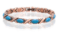 SOLID COPPER MAGNETIC TURQUOISE LINK BRACELET style #TQ-D