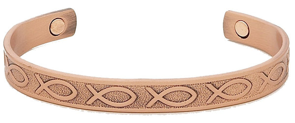 PURE HEAVY COPPER CHRISTIAN MAGNETIC BRACELET