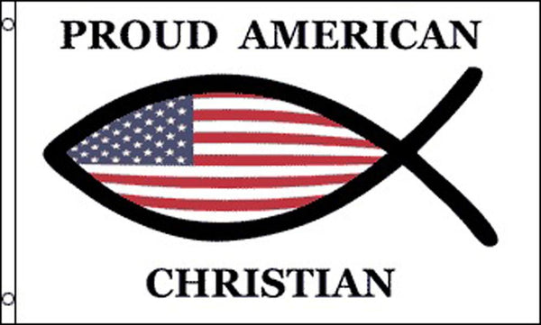 AMERICAN CHRISTIAN SYMBOL (3ft X 5ft) FLAG
