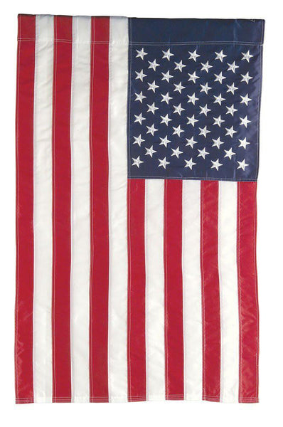 USA AMERICAN NYLON EMBROIDERED-- 28" X 43" GARDEN FLAG