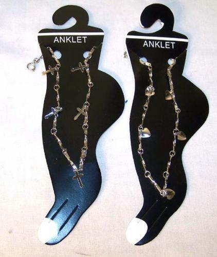 ASSORTTED DESIGNS LADIES SILVER CHAIN ANKLETS