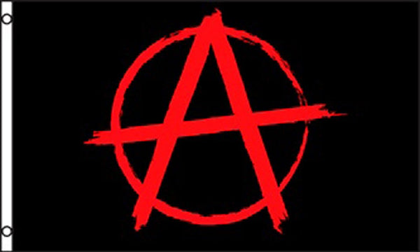 RED & BLACK ANARCHY (3ft X 5ft) FLAG
