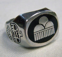 SIZE 9 RAIN CLOUDS THUNDERBIRD STYLE BIKER RING