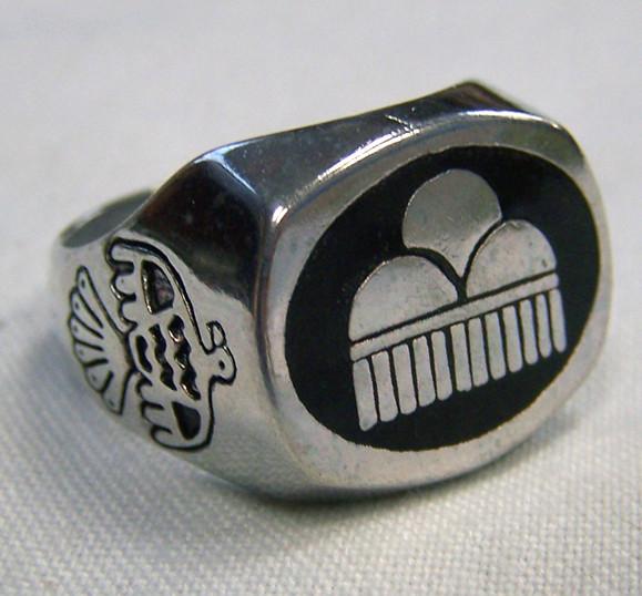 SIZE 9 RAIN CLOUDS THUNDERBIRD STYLE BIKER RING