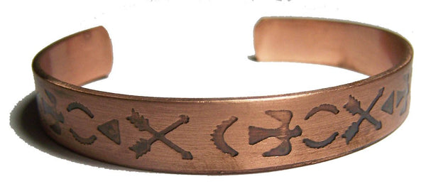 PURE COPPER 22 gram NATIVE STYLE #Q CUFF BRACELET