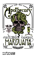 APOTHECARY MEDICAL MARIJUANA BURLAP BAG