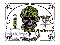 APOTHECARY MEDICAL MARIJUANA BURLAP TOTE BAG