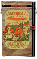 AMERICAN HOMEGROWN MARIJUANA BURLAP BAG