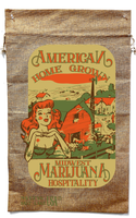 AMERICAN HOMEGROWN MARIJUANA BURLAP BAG