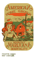 AMERICAN HOMEGROWN MARIJUANA BURLAP BAG