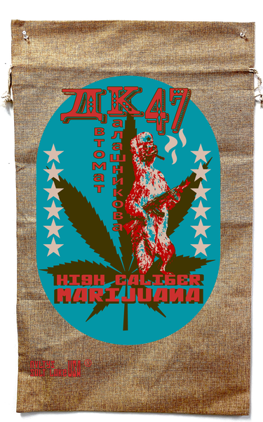 AK-47 MARIJUANA BURLAP BAG