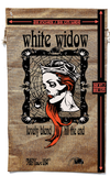 WHITE WIDOW MARIJUANA BURLAP BAG  ( sold by the piece )