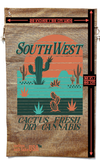 SOUTHWEST MARIJUANA BURLAP BAG ( sold by the piece )