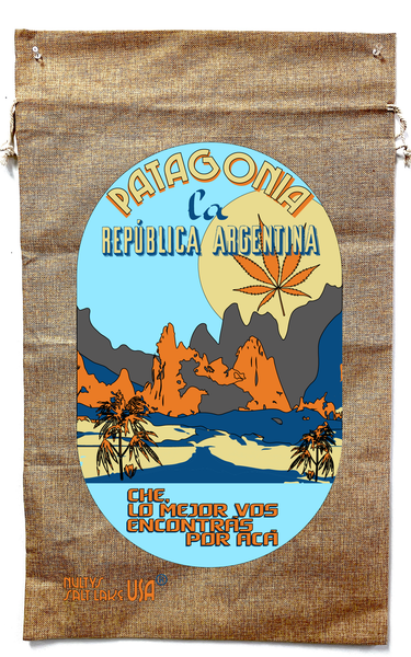 PATAGONIA ARGENTINA  MARIJUANA BURLAP BAG