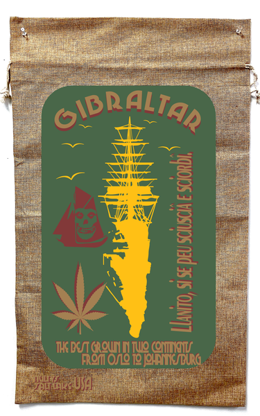 GIBRALTAR SHIP MARIJUANA BURLAP BAG
