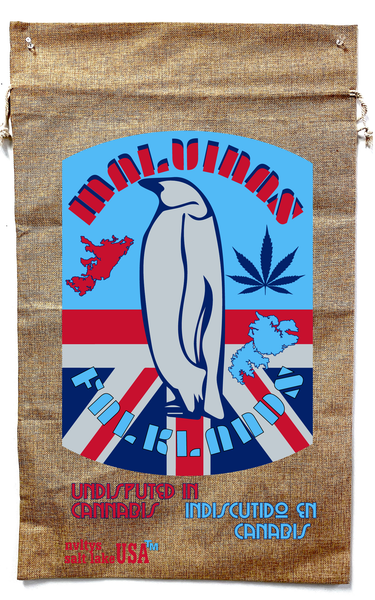 MALDIVES & FALKLANDS PENGUIN BURLAP BAG