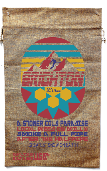 BRIGHTON UTAH  BURLAP BAG