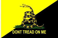 BLACK & YELLOW GADSDEN DONT TREAD ON ME (3ft X 5ft) FLAG
