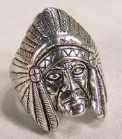 CHIEF HEAD BIKER RING