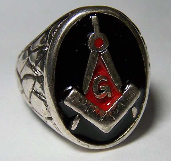 G SYMBOL SILVER DELUXE BIKER RING