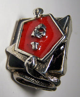 SKULL HEAD BLOOD & SNAKES BIKER RING