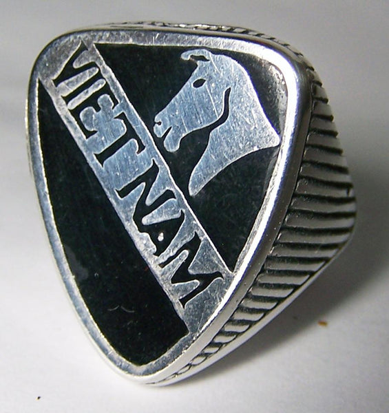 VIETNAM HORSE SILVER DELUXE BIKER RING