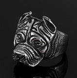 BULLDOG STAINLESS STEEL BIKER RING