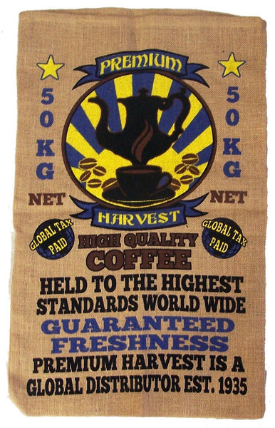 PREMIUM HARVEST COFFEE BURLAP BAG