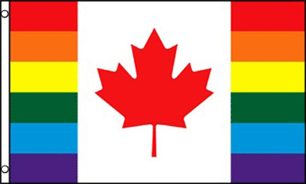 CANADA RAINBOW  (3ft X 5ft) FLAG