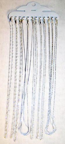 DELUXE ASSORTED 18 INCH SILVER CHAINS