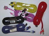 BRAIDED CLOTH PHONE CABLE CHARGING CORDS 6 FOOT
