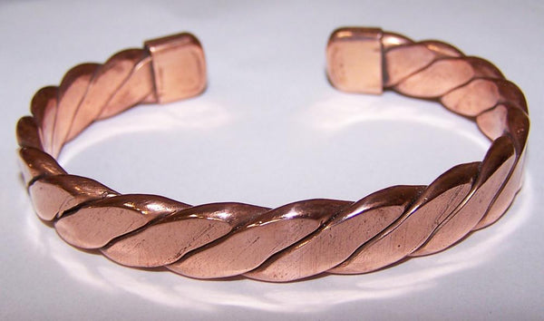 HEAVY PURE COPPER 50 gram ZIG ZAG CUFF BRACELET