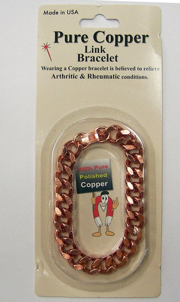 SOLID COPPER HEAVY MENS LINK BRACELET
