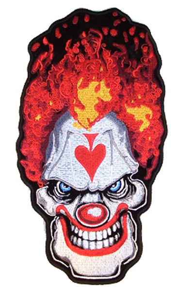 JUMBO CRAZY ACE CLOWN PATCH 10 INCH