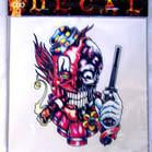 SPLIT CLOWN SKULL DECALS