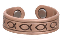 PURE HEAVY COPPER CHRISTIAN MAGNETIC RING