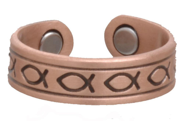 PURE HEAVY COPPER CHRISTIAN MAGNETIC RING
