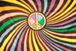 RAINBOW PEACE SIGN (3ft X 5ft) FLAG