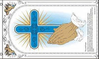 PRAYING HANDS CROSS (3ft X 5ft) RELIGIOUS FLAG