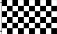 CHECKERED BLACK WHITE 2X3 FLAG