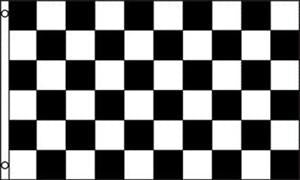 CHECKERED BLACK WHITE 2X3 FLAG