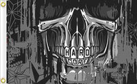 HARD CORE SKULL DELUXE (3ft X 5ft) BIKER FLAG