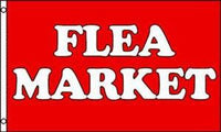 RED FLEA MARKET (3ft X 5ft) FLAG