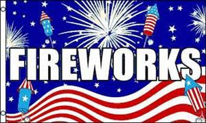 FIREWORKS USA (3ft X 5ft) CELEBRATION FLAG