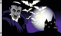 VAMPIRE BATS AND CASTLE (3ft X 5ft) FLAG