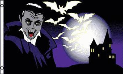 VAMPIRE BATS AND CASTLE (3ft X 5ft) FLAG