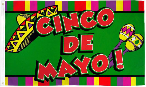 CINCO DE MAYO (3ft X 5ft) CELEBRATION FLAG