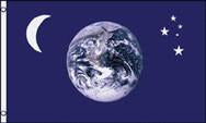 EARTH MOON STARS  (3ft X 5ft) FLAG